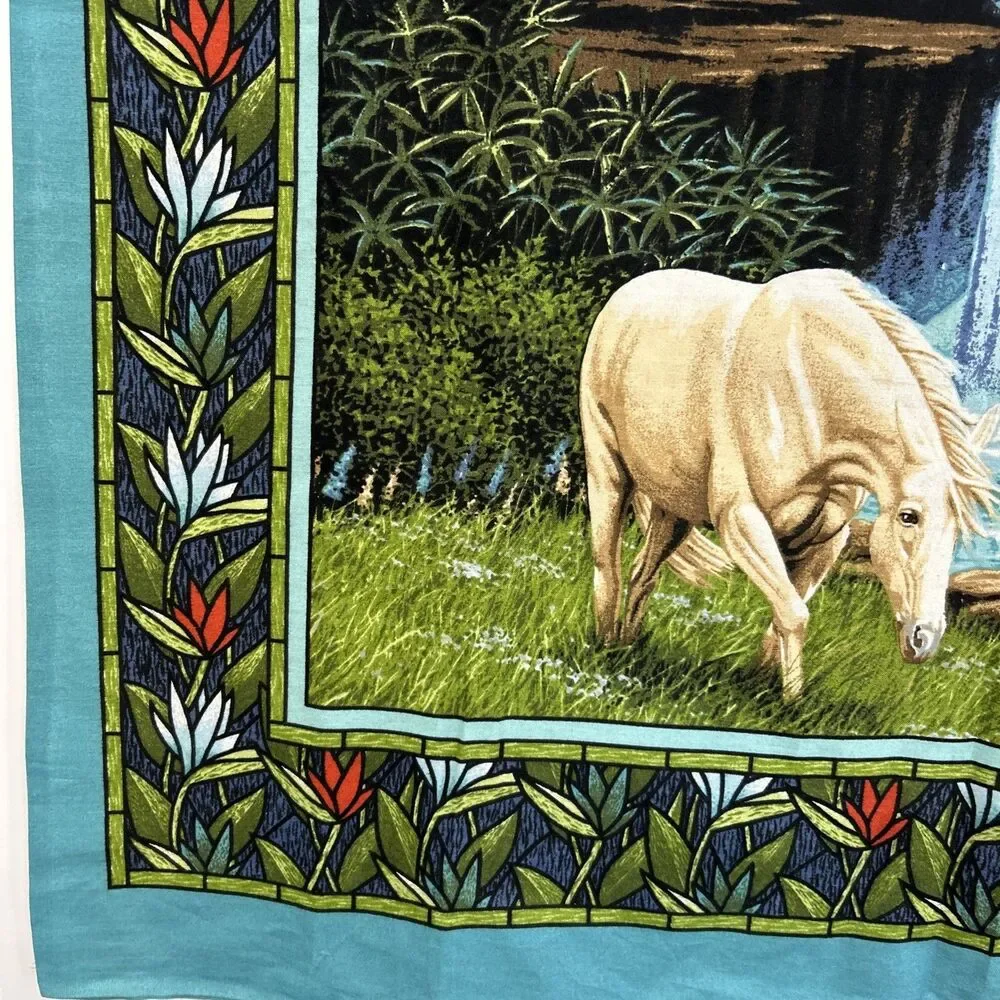 The Lord is my Shepherd Psalm 23 Religious Cotton Quilting Fabric Panel 46 X 34